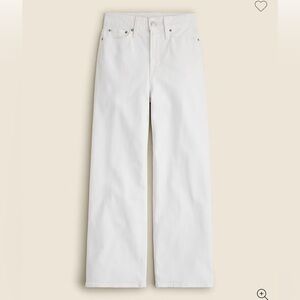 NWT J Crew Curvy Slim Wide Leg Jean - 25 - White